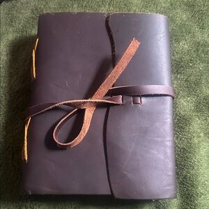Brown leather journal